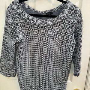 Ann Taylor Factory Black and White Blouse